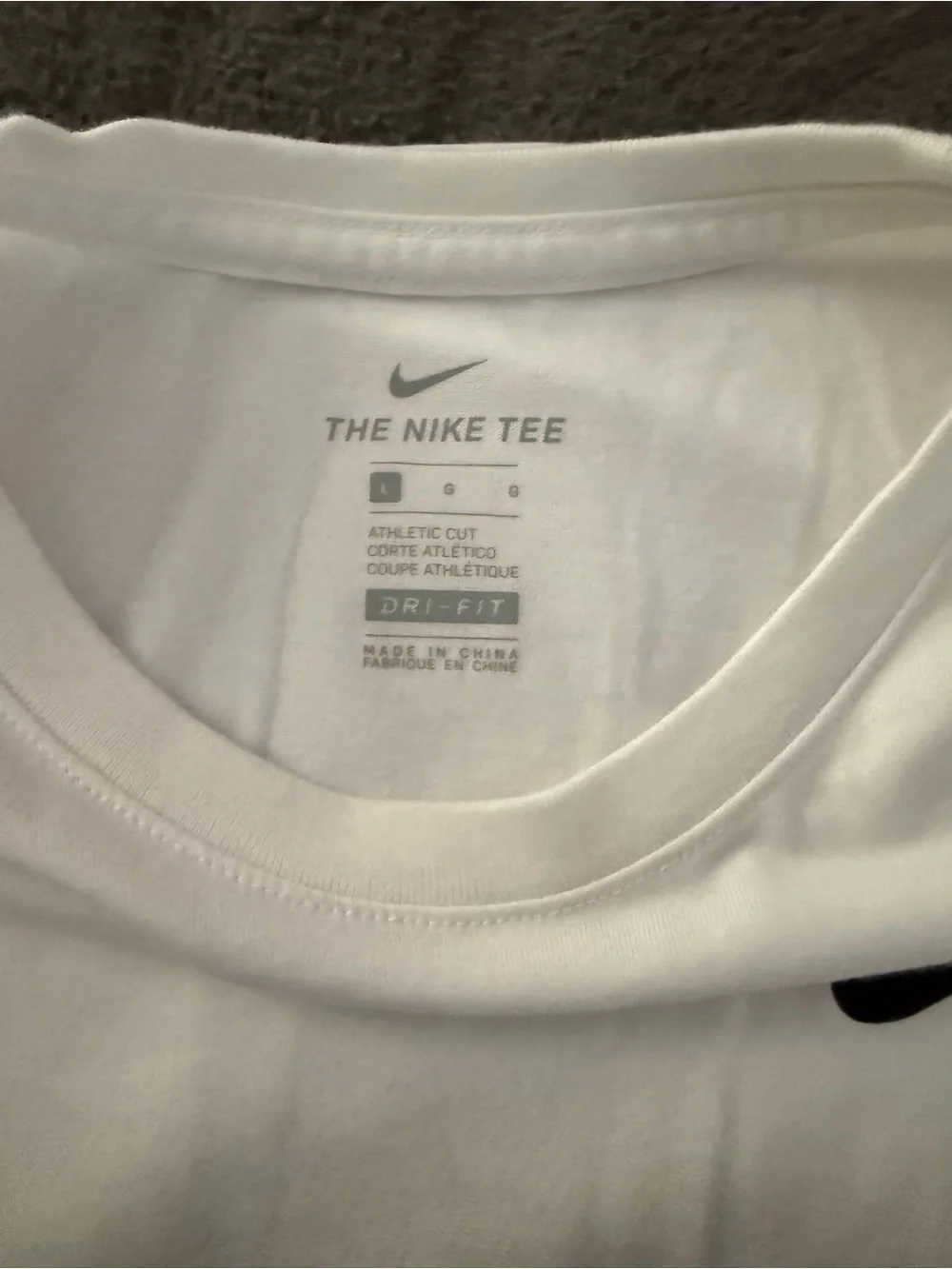 Nike White to Black Gradient Football Field Graphic Tee